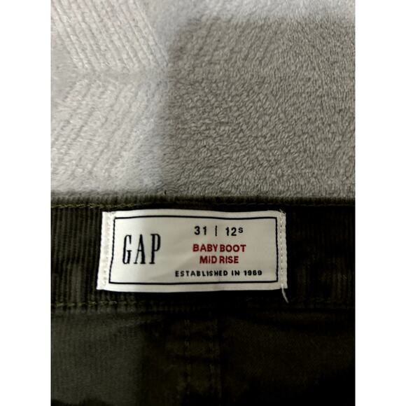 Gap Women's 12S Baby Boot Mid Rise Deep Depth Dark Brown Corduroy Pant - Picture 5 of 6